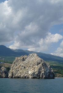 黑海岩石海岸乌克兰