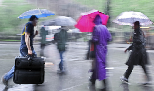 下雨天运动模糊