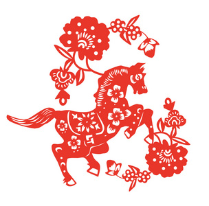 简单马剪纸图片-简单马剪纸素材-简单马剪纸插画-摄图新视界