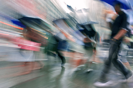 下雨天运动模糊