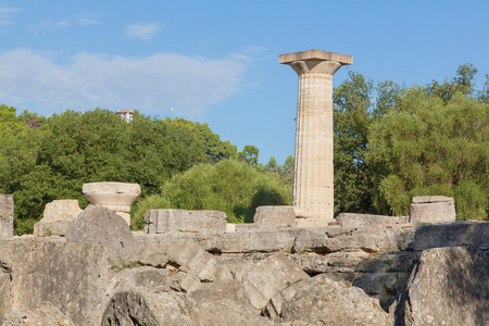 奥林匹亚希腊的宙斯神庙的废墟