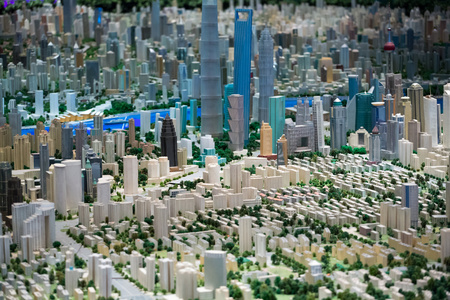上海的城市的 3d 模型
