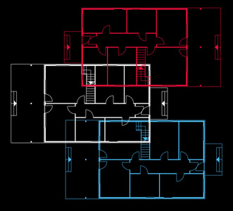 家居规划蓝图背景。矢量图