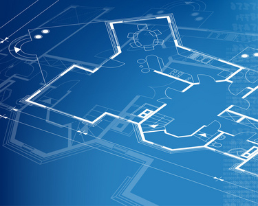 家居规划蓝图背景.矢量图照片