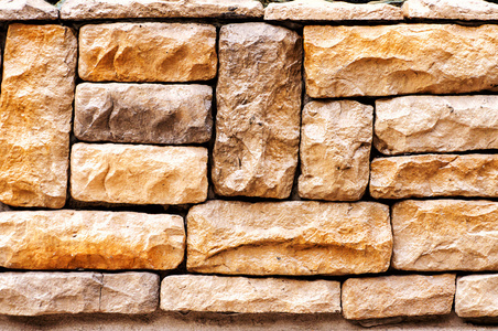 质地的石头砌的墙