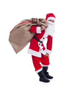 圣诞老人背着大书包分离