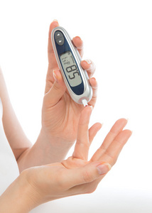 糖尿病病人测量血糖水平的血液测试
