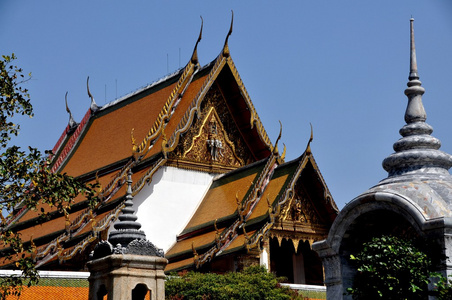 曼谷，泰国 扫管笏素 ubosot 圣殿大堂