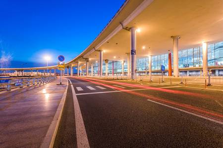 北京国际机场 t3 航站楼夜