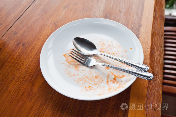 空盘后食品