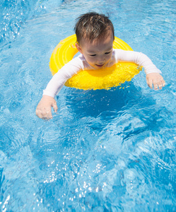 宝贝男孩活动对游泳池 儿童游泳