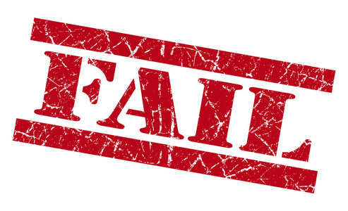 划伤的纹理测试失败邮票密封内的角落日元史诗失败图表平面图标在白色