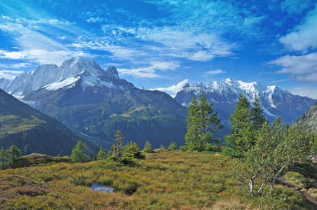 高山沼泽和勃朗峰