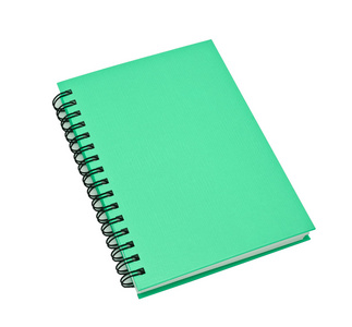 堆栈的三环活页夹书或绿色笔记本