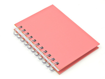 堆栈的三环活页夹书或粉红色笔记本