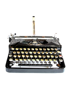 孤立的老式打字机
