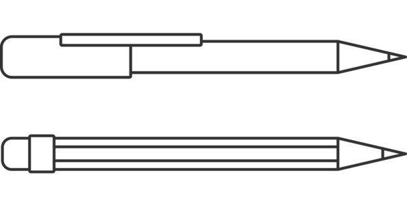 矢量笔  铅笔图标符号集
