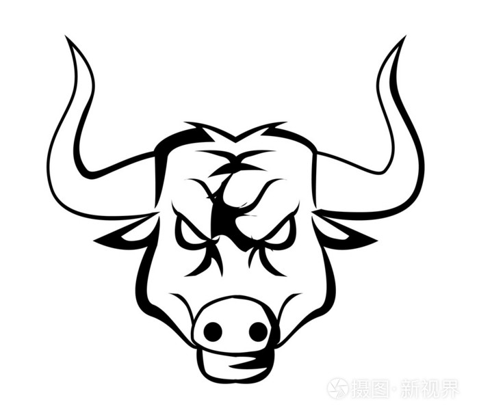 矢量插画的公牛