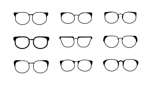 矢量图的眼镜