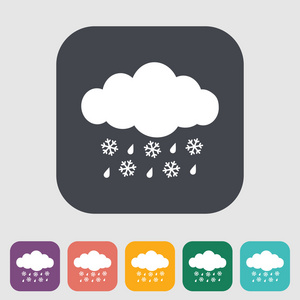 雨夹雪天气图标图片