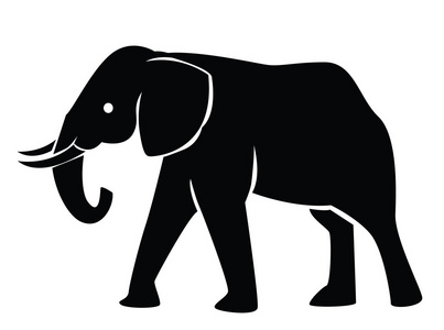 大象的轮廓的插图