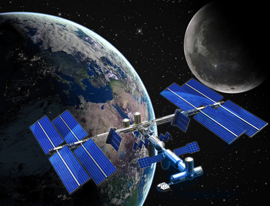 卫星国际空间站图片