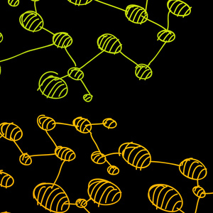 手绘 dna 分子