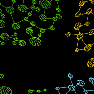 手绘 dna 分子