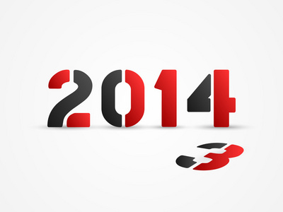 新的一年 2014 红色海报