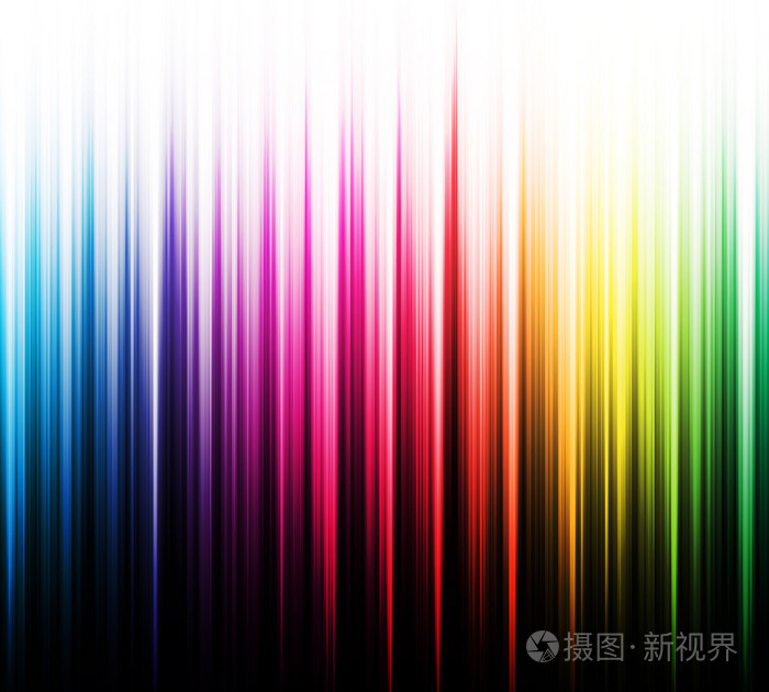 在白色背景光谱上的抽象橙色颜色