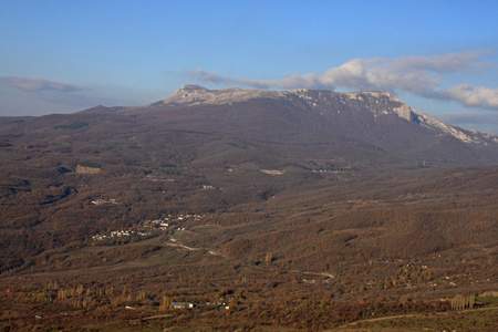 在秋季山