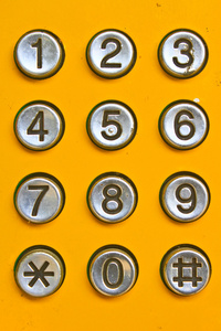 按钮编号公用电话硬币