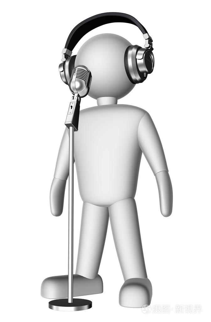 3d歌手与麦克风