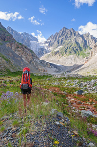 格鲁吉亚山中徒步旅行