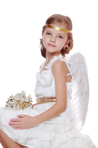 穿着可爱的小天使