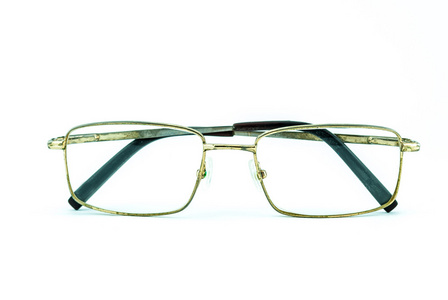旧眼镜上白孤立复古眼镜孤立的生锈眼镜
