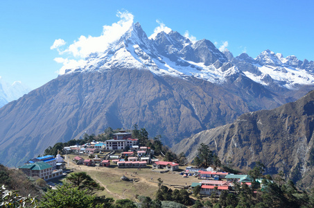 尼泊尔的喜马拉雅山 tyangboche 村