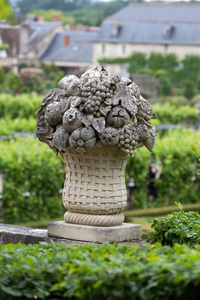 花园和在法国卢瓦尔河谷城堡 de villandry