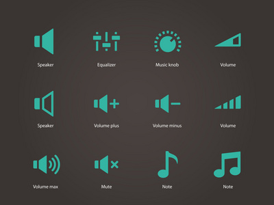 扬声器图标。音量控制
