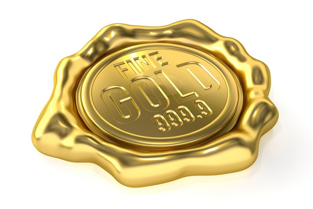 9999现实金印 精金 999.9摄影图