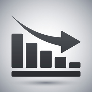 矢量下降图图标照片