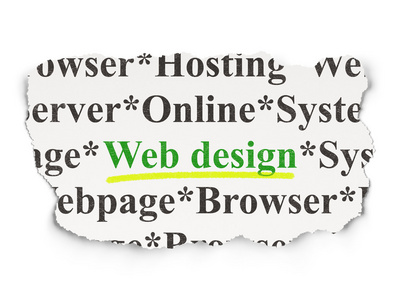 Web 设计概念 Web 设计纸张背景上
