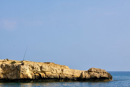 美丽的僻静的海湾附近 protaras 的塞浦路斯岛上