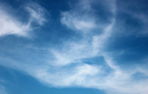 蓝蓝的天空中的云