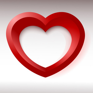 红色的心，为您设计和艺术的 3d 对象