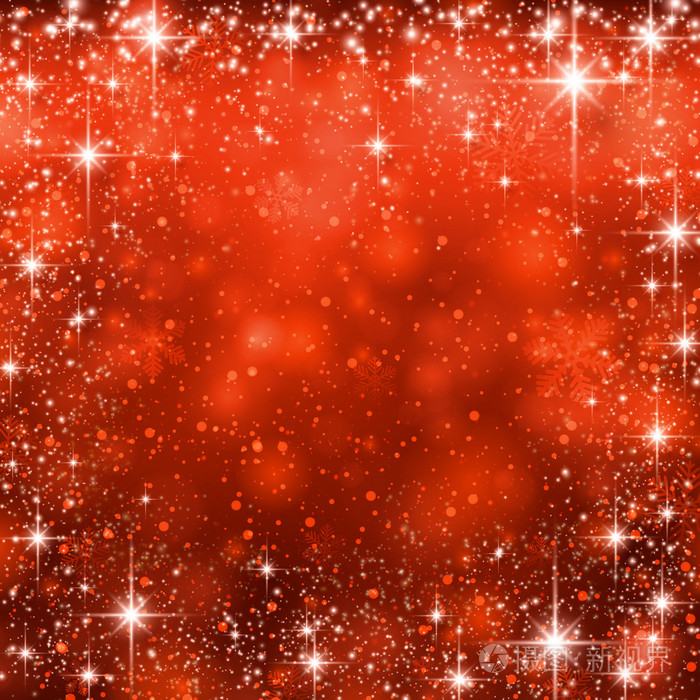 圣诞红星空背景