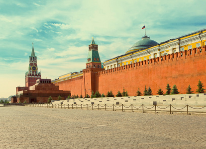 莫斯科，克里姆林宫，与复古的效果