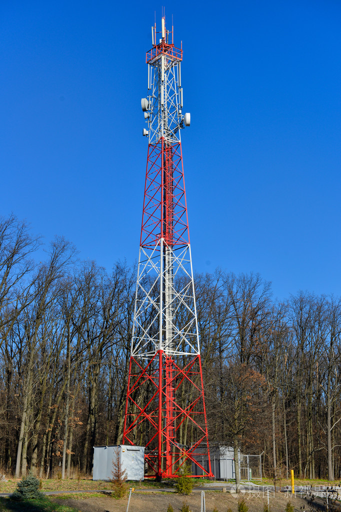 在森林里的无线电塔