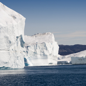 格陵兰的蓝色冰山