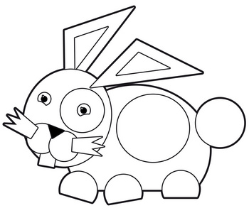 卡通动物-着色页-图为孩子们照片